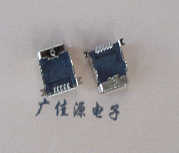 常平镇 MINI USB 5PF 90°SMT前插后贴电源接口