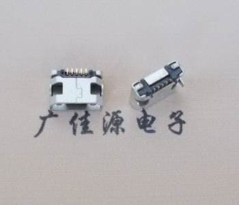 常平镇迈克小型 USB连接器 平口5p插座 有柱带焊盘