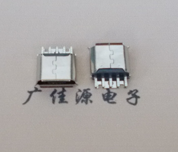 常平镇Micro USB母座 防水接口焊线夹板式悬空翻边