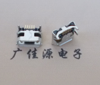 常平镇Micro USB母座牛角间距7.2x6.6mm加长端子定位柱