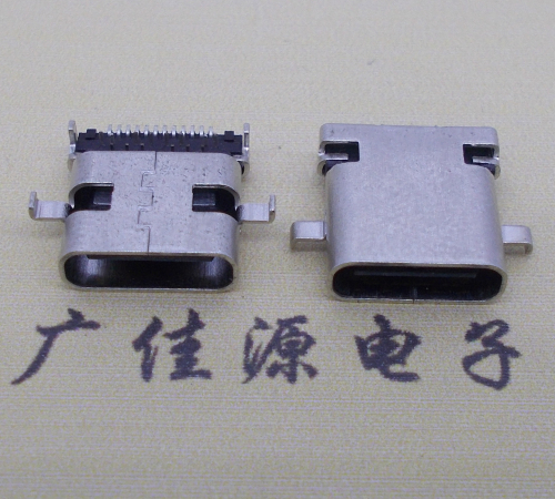 常平镇卧式type-c24p母座沉板1.1mm前插后贴连接器